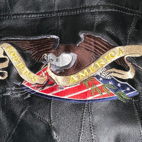 Men’s Leather Patchwork bomb… - Picture 8 of 16